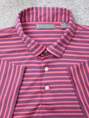 Daniel Cremieux Polo Shirt Mens XL Pink/Blue Signature Collection Short Sleeve